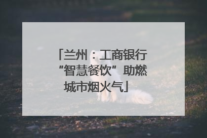 兰州：工商银行“智慧餐饮”助燃城市烟火气