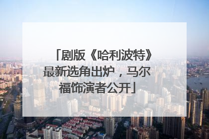 剧版《哈利波特》最新选角出炉，马尔福饰演者公开