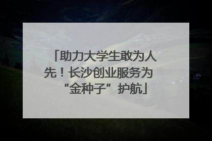 助力大学生敢为人先！长沙创业服务为“金种子”护航
