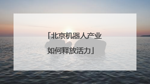 北京机器人产业如何释放活力