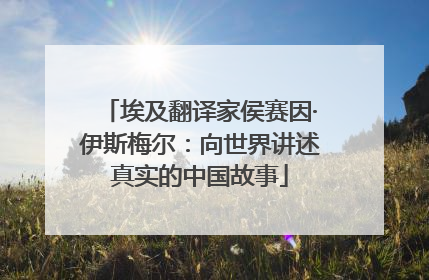 埃及翻译家侯赛因·伊斯梅尔：向世界讲述真实的中国故事