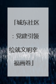 城东社区：党建引领绘就文明幸福画卷