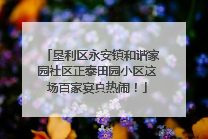 垦利区永安镇和谐家园社区正泰田园小区这场百家宴真热闹！