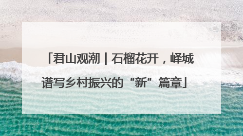 君山观潮｜石榴花开，峄城谱写乡村振兴的“新”篇章