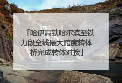 哈伊高铁哈尔滨至铁力段全线最大跨度转体桥完成转体对接