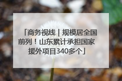 商务视线｜规模居全国前列！山东累计承担国家援外项目340多个