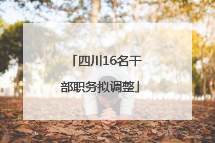 四川16名干部职务拟调整