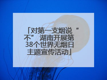 对第一支烟说“不” 湖南开展第38个世界无烟日主题宣传活动