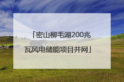 密山柳毛湖200兆瓦风电储能项目并网