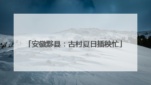 安徽黟县：古村夏日插秧忙