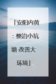 安阳内黄：整治小坑塘 改善大环境