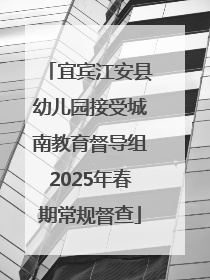 宜宾江安县幼儿园接受城南教育督导组2025年春期常规督查