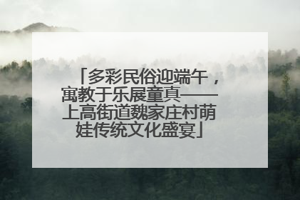 多彩民俗迎端午，寓教于乐展童真——上高街道魏家庄村萌娃传统文化盛宴