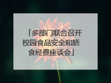 多部门联合召开校园食品安全和膳食经费座谈会