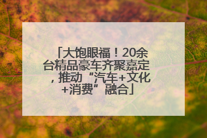 大饱眼福！20余台精品豪车齐聚嘉定，推动“汽车+文化+消费”融合