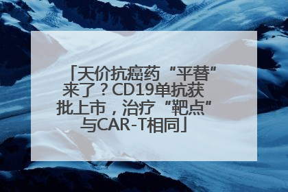天价抗癌药“平替”来了？CD19单抗获批上市，治疗“靶点”与CAR-T相同