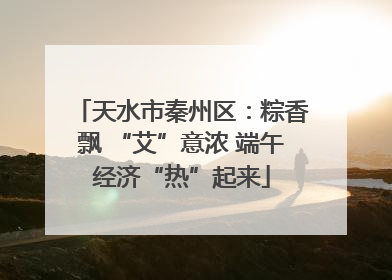 天水市秦州区：粽香飘 “艾”意浓 端午经济“热”起来