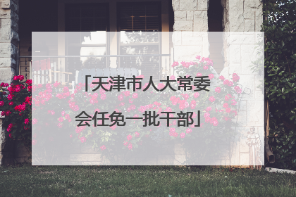 天津市人大常委会任免一批干部