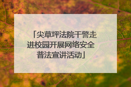 尖草坪法院干警走进校园开展网络安全普法宣讲活动