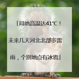 局地高温达41℃！未来几天河北北部多雷雨，个别地点有冰雹