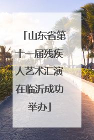 山东省第十一届残疾人艺术汇演在临沂成功举办