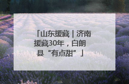 山东援藏｜济南援藏30年，白朗县“有点甜”