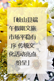 岐山县端午假期文旅市场平稳有序 传统文化活动亮点纷呈