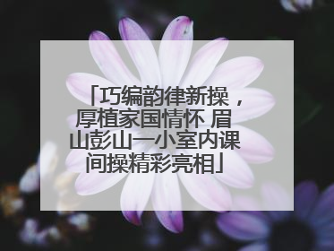 巧编韵律新操，厚植家国情怀 眉山彭山一小室内课间操精彩亮相