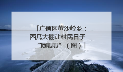广信区黄沙岭乡：西瓜大棚让村民日子“顶呱呱”（图）