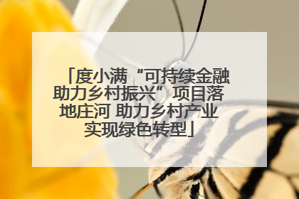 度小满“可持续金融助力乡村振兴”项目落地庄河 助力乡村产业实现绿色转型