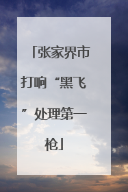 张家界市打响“黑飞”处理第一枪