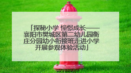 探秘小学 憧憬成长——襄阳市樊城区第二幼儿园衡庄分园幼小衔接班走进小学开展参观体验活动