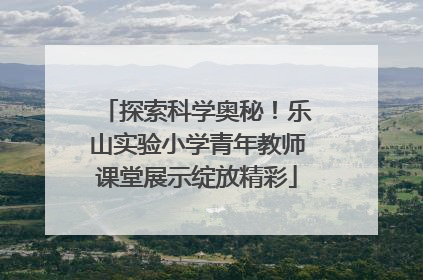 探索科学奥秘！乐山实验小学青年教师课堂展示绽放精彩