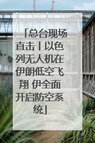 总台现场直击丨以色列无人机在伊朗低空飞翔 伊全面开启防空系统