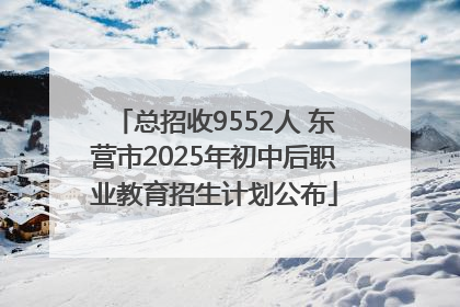 总招收9552人 东营市2025年初中后职业教育招生计划公布
