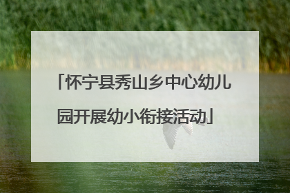 怀宁县秀山乡中心幼儿园开展幼小衔接活动