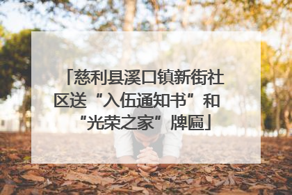 慈利县溪口镇新街社区送“入伍通知书”和“光荣之家”牌匾