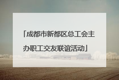 成都市新都区总工会主办职工交友联谊活动