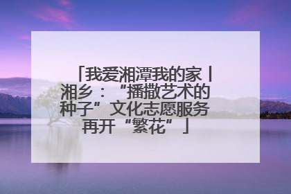我爱湘潭我的家丨湘乡：“播撒艺术的种子”文化志愿服务再开“繁花”