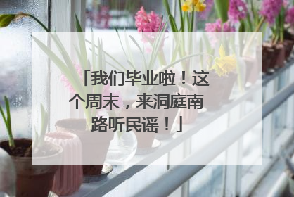 我们毕业啦！这个周末，来洞庭南路听民谣！