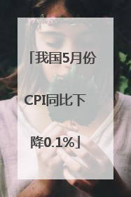 我国5月份CPI同比下降0.1%