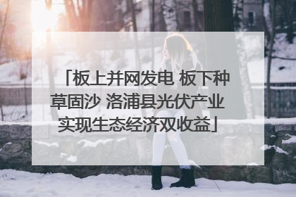 板上并网发电 板下种草固沙 洛浦县光伏产业实现生态经济双收益