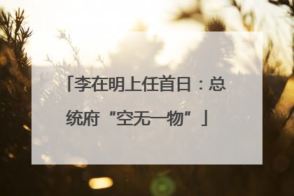 李在明上任首日：总统府“空无一物”