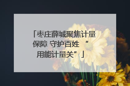 枣庄薛城聚焦计量保障 守护百姓 “用能计量关”