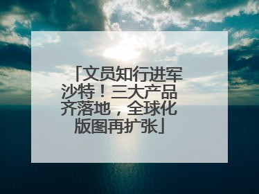 文员知行进军沙特！三大产品齐落地，全球化版图再扩张