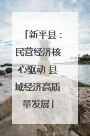 新平县：民营经济核心驱动 县域经济高质量发展