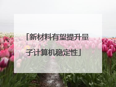 新材料有望提升量子计算机稳定性