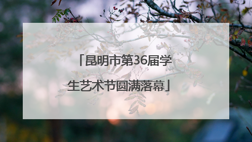 昆明市第36届学生艺术节圆满落幕