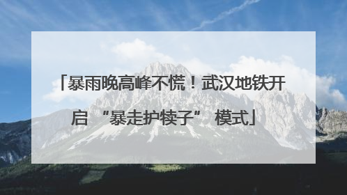 暴雨晚高峰不慌！武汉地铁开启 “暴走护犊子” 模式