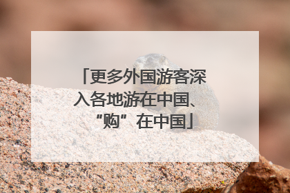 更多外国游客深入各地游在中国、“购”在中国